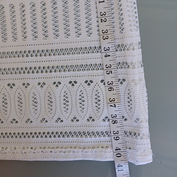 Cache White Crochet Lace Maxi Skirt Elastic Waist Boho Summer Festival Womens M - Picture 6 of 12